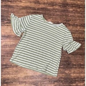 Hayden Girls Ruffle Sleeve Striped Boho shirt size 7/8